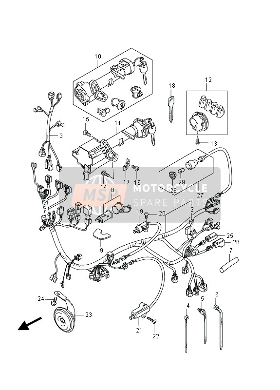 Suzuki UH125(Z)(ZE) BURGMAN 2013 Wiring Harness for a 2013 Suzuki UH125(Z)(ZE) BURGMAN